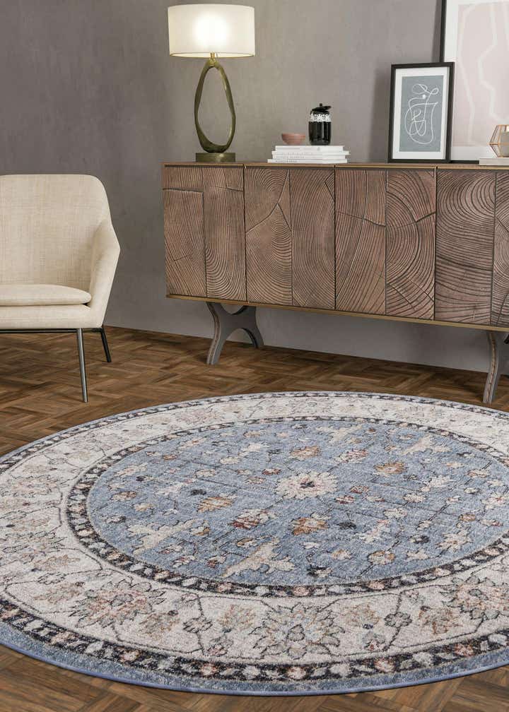 5' 3 x 5' 3 Eco Traditional Round Rug