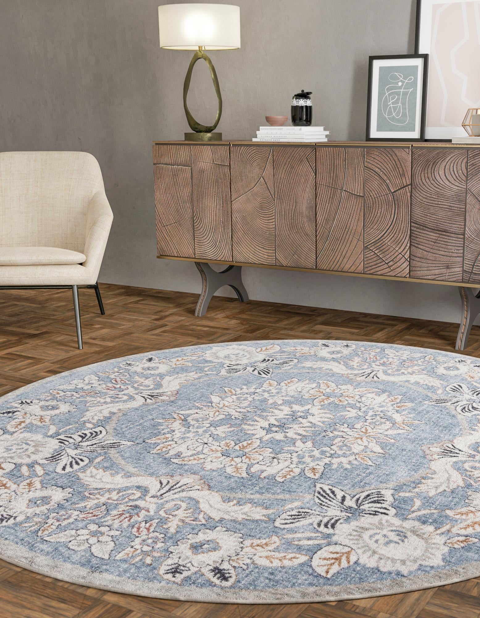 3' 3 x 3' 3 Eco Traditional Round Rug