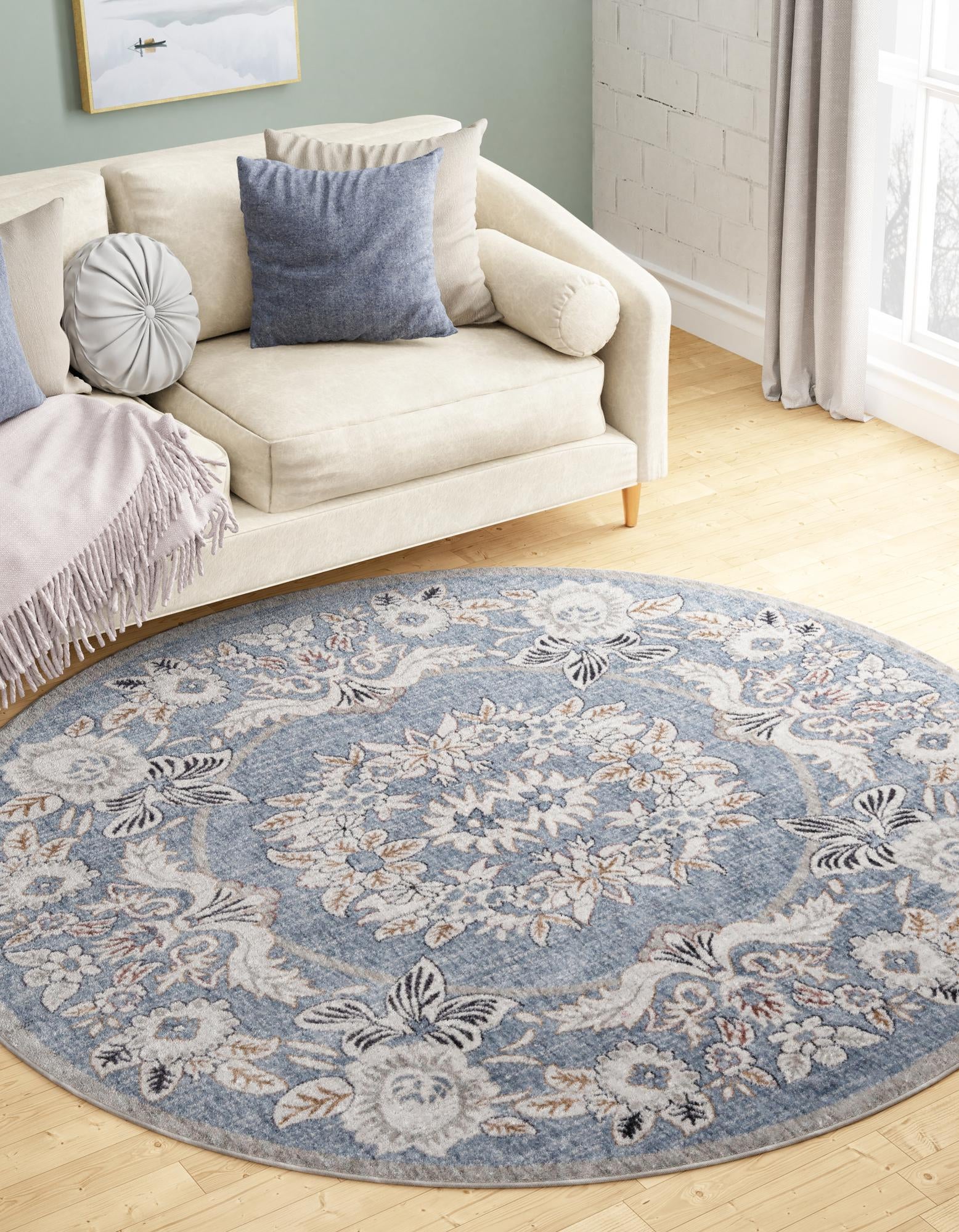 3' 3 x 3' 3 Eco Traditional Round Rug