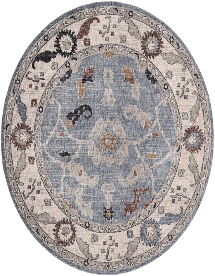 Detail image of 7' x 7' Eco Traditional Round Rug
