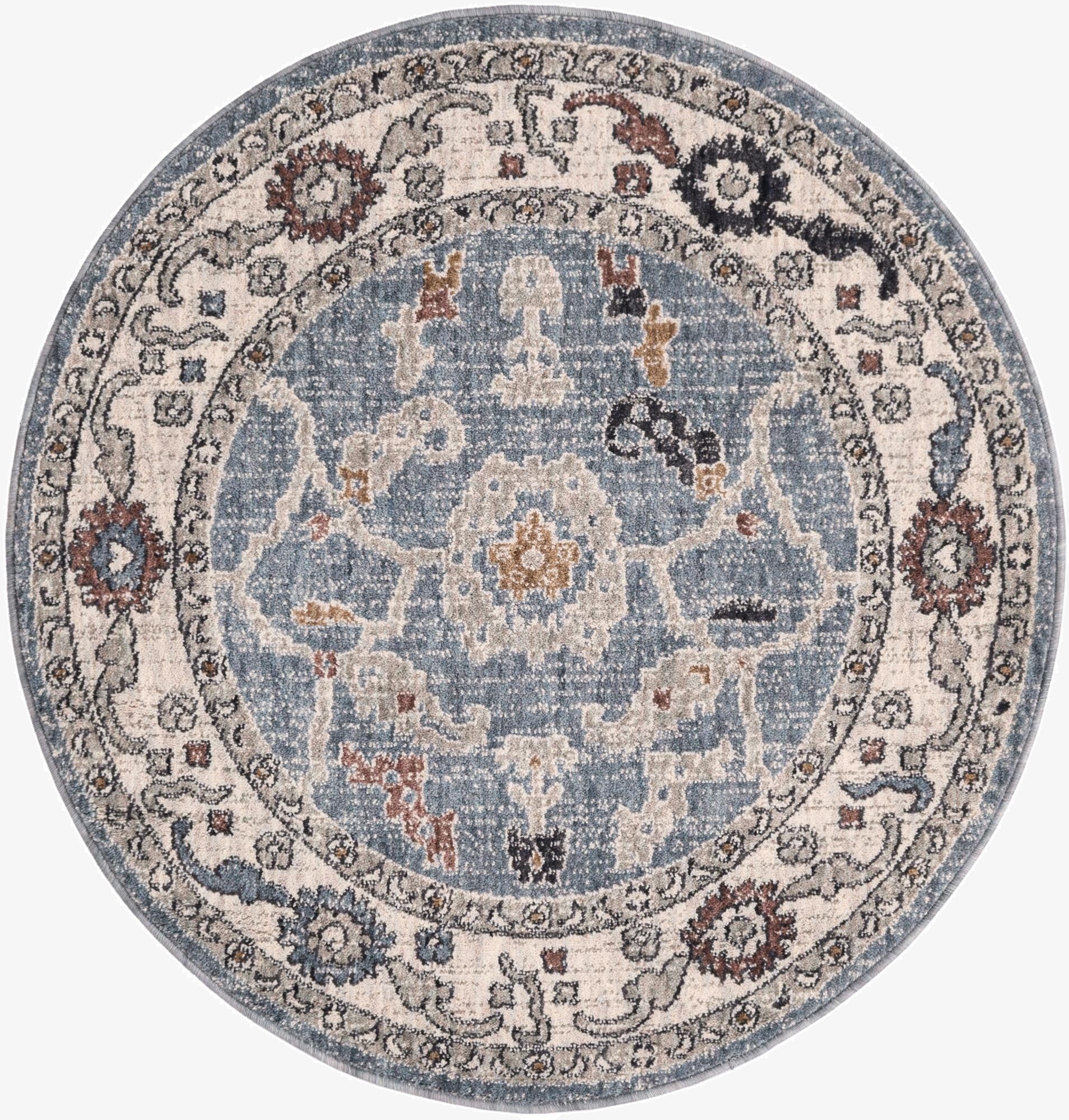 3' 3 x 3' 3 Eco Traditional Round Rug