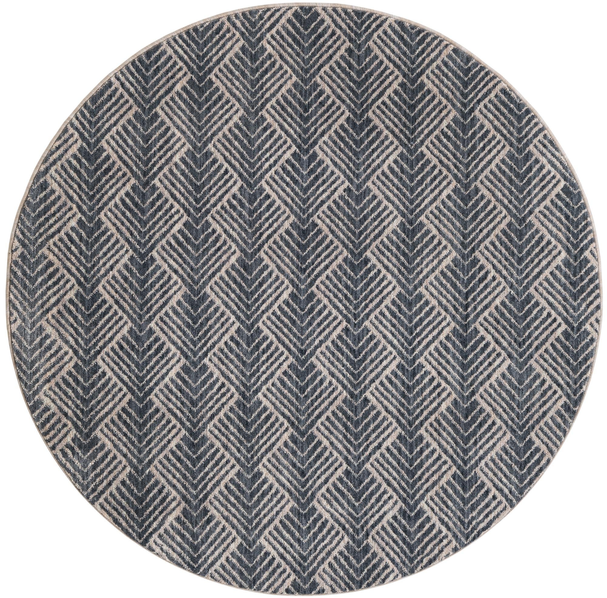5' 3 x 5' 3 Eco Trellis Round Rug
