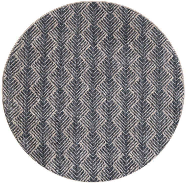 Detail image of 5' 3 x 5' 3 Eco Trellis Round Rug