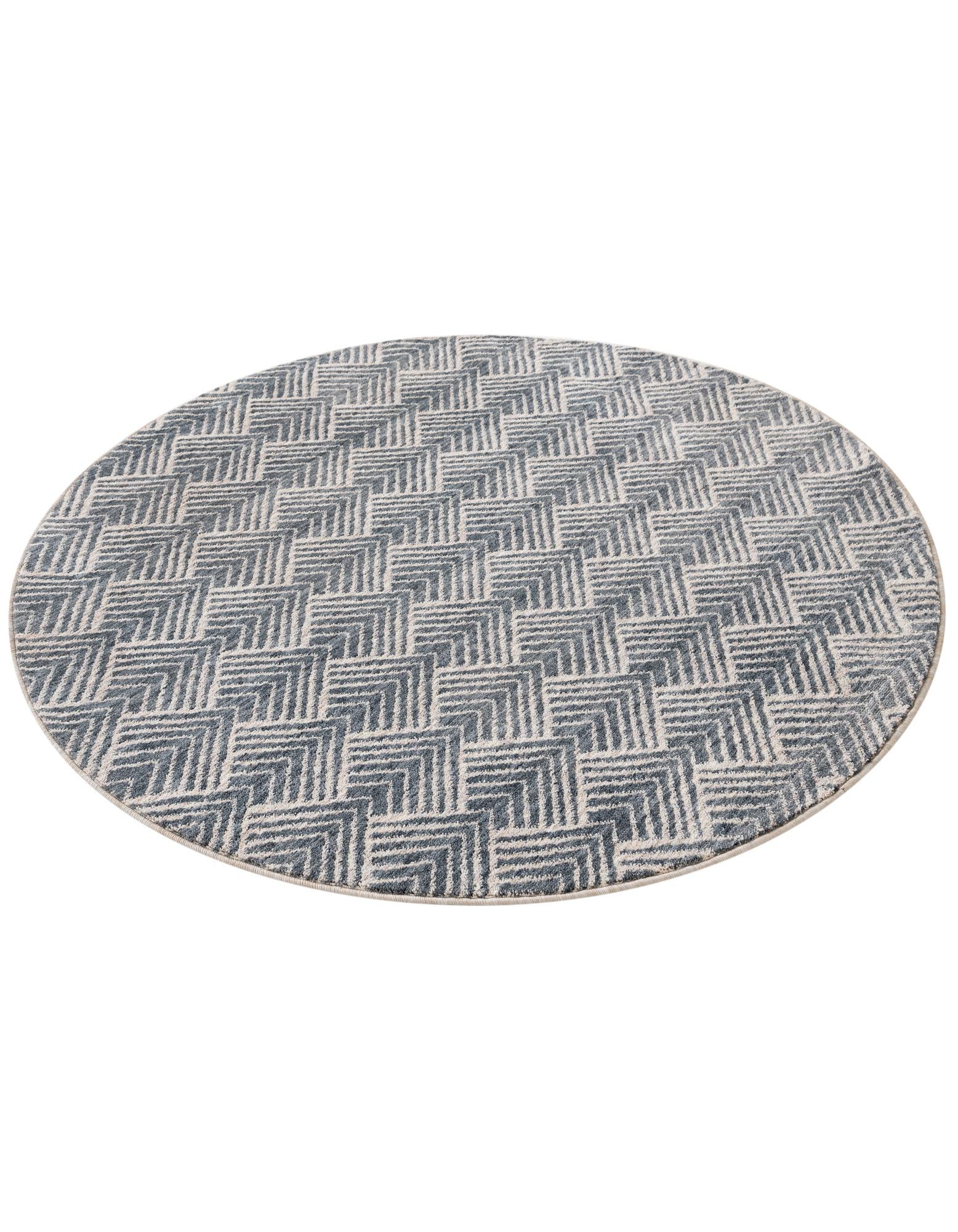 5' 3 x 5' 3 Eco Trellis Round Rug