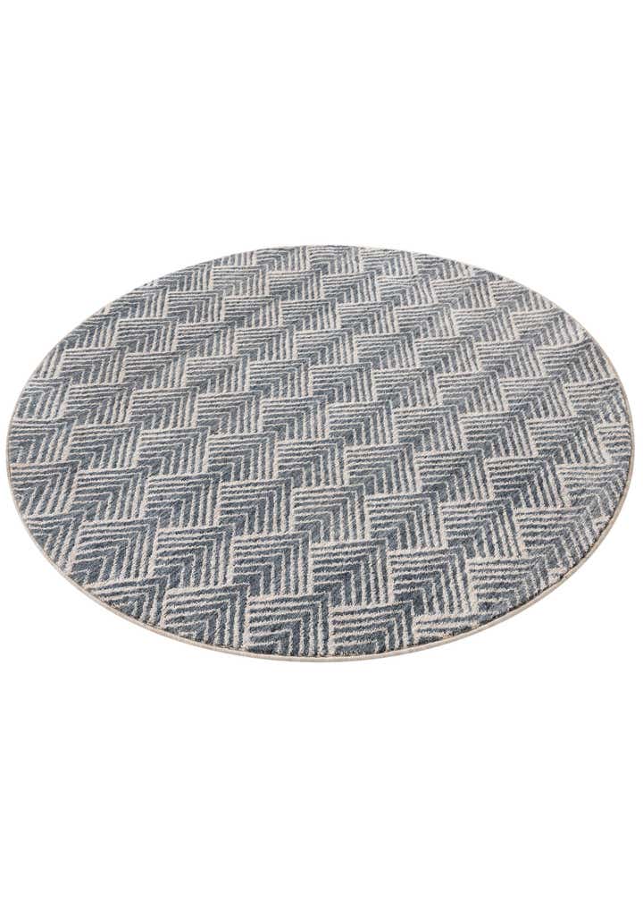 5' 3 x 5' 3 Eco Trellis Round Rug