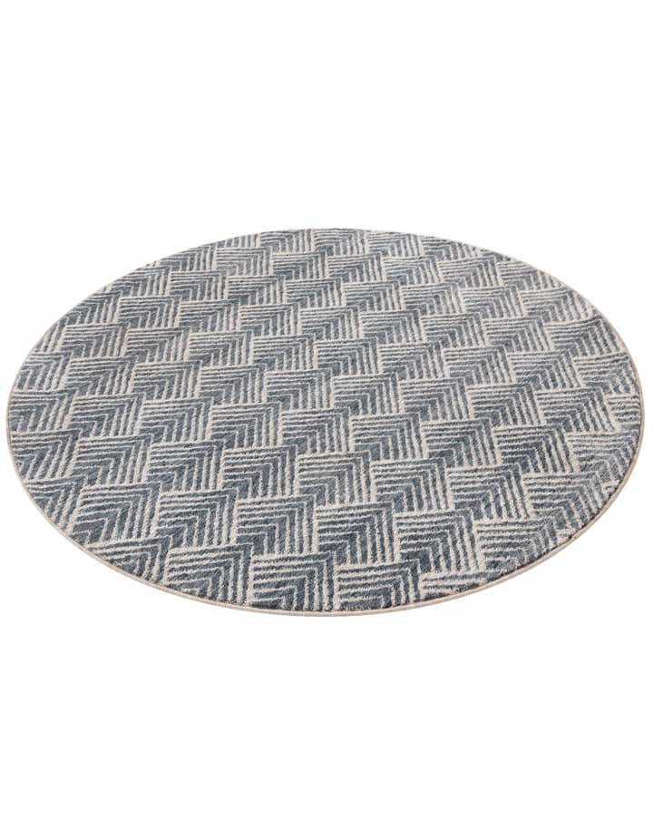 5' 3 x 5' 3 Eco Trellis Round Rug