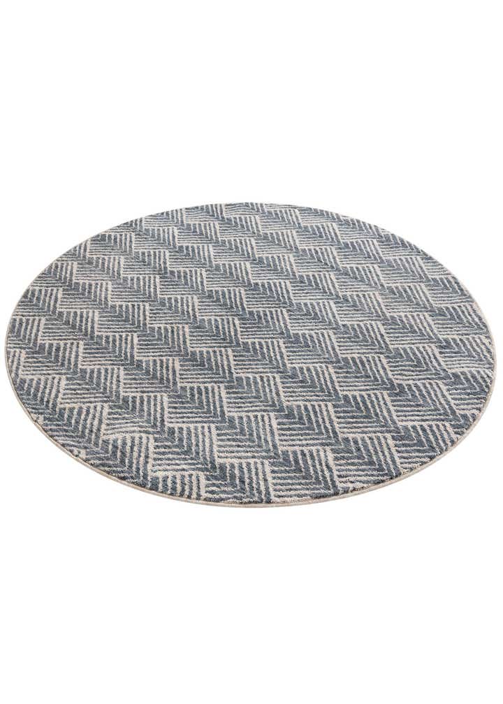 5' 3 x 5' 3 Eco Trellis Round Rug