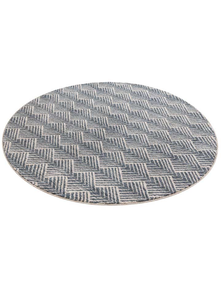 5' 3 x 5' 3 Eco Trellis Round Rug