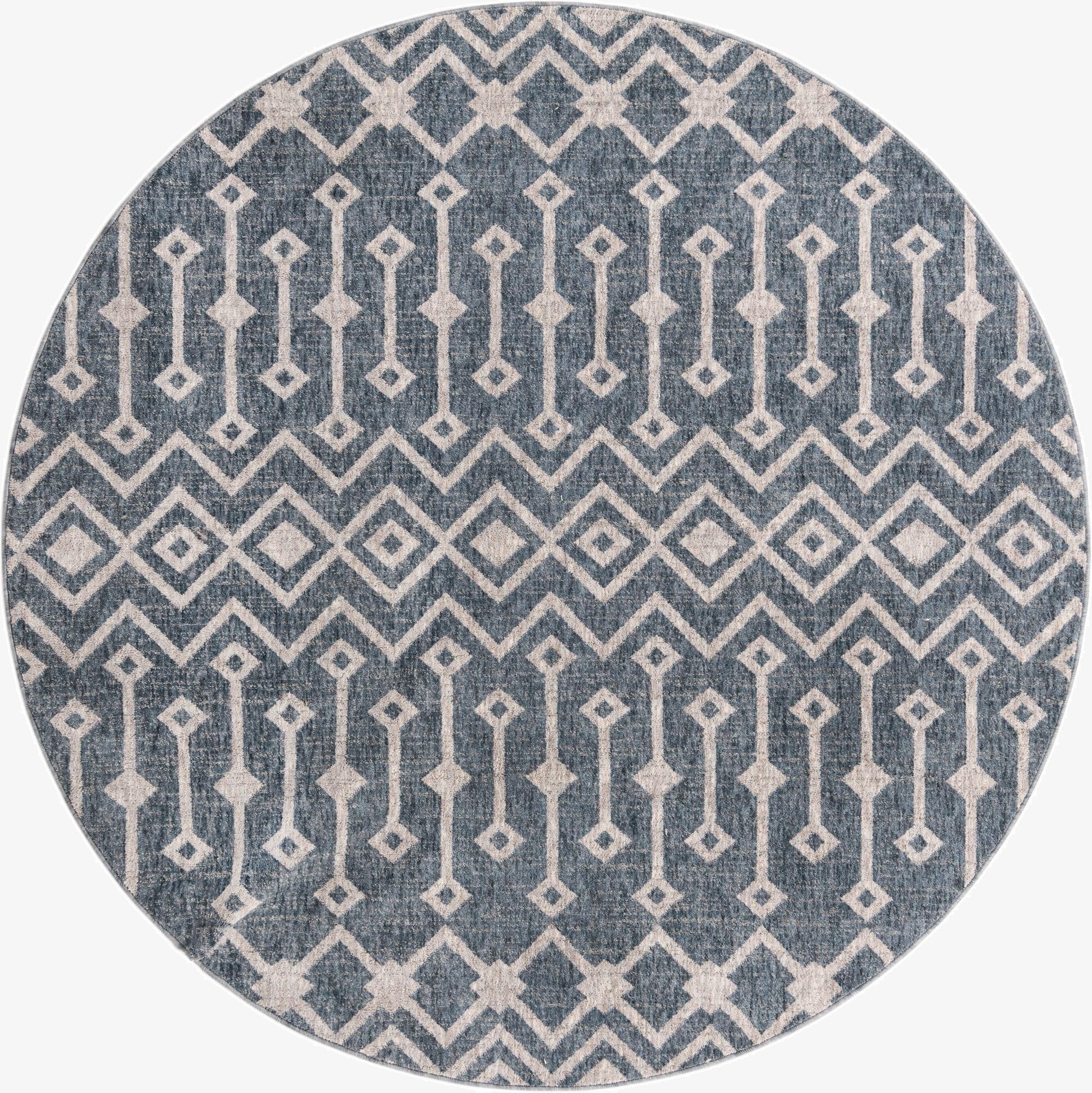 7' x 7' Eco Trellis Round Rug
