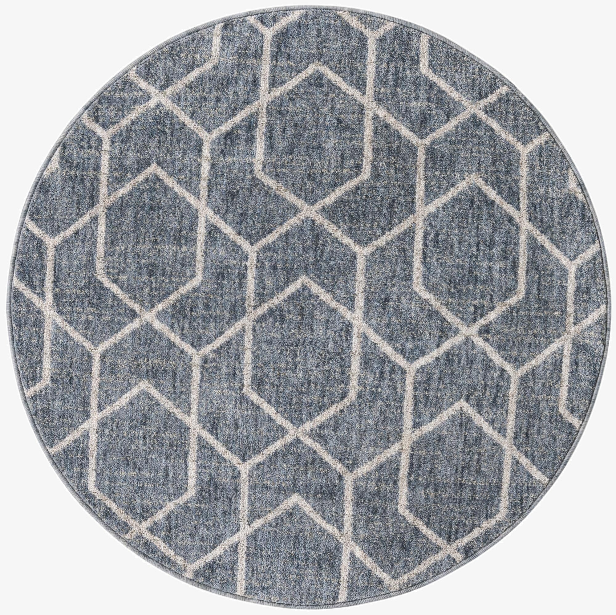 3' 3 x 3' 3 Eco Trellis Round Rug
