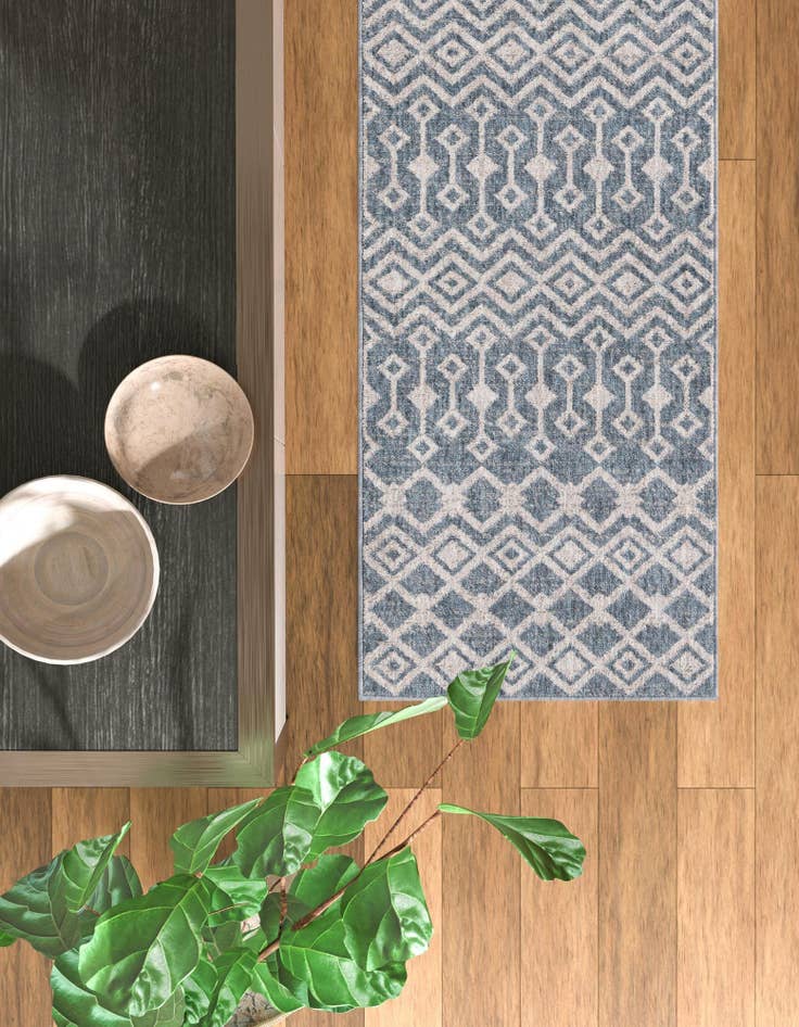 Detail image of 2' x 8' Eco Trellis Runner Rug