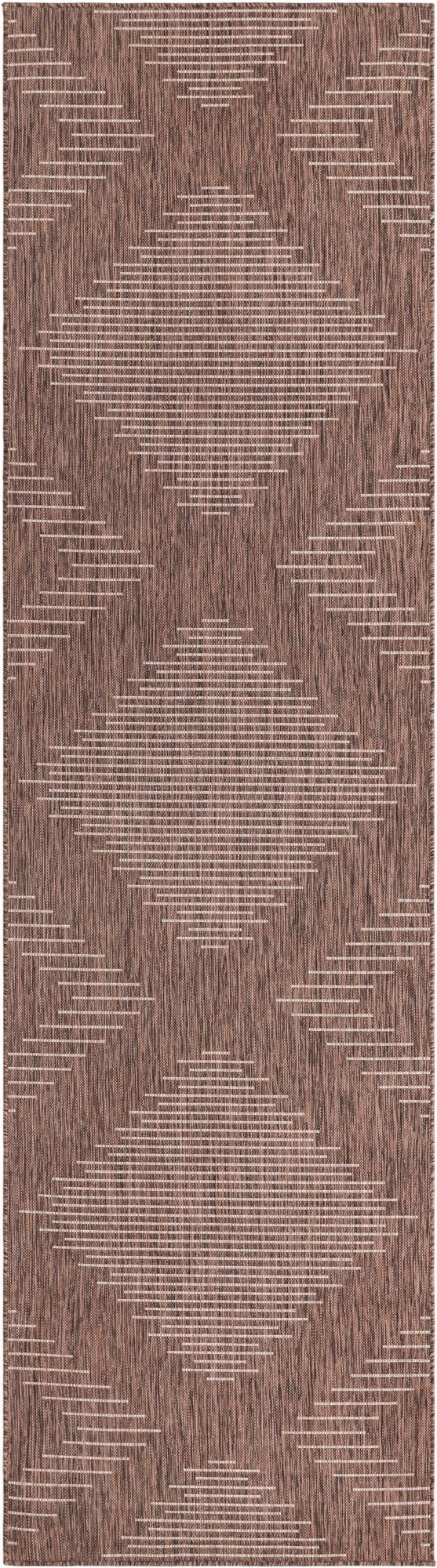 2' 7 x 12' Harlow · Diamond Outdoor Rug, brown