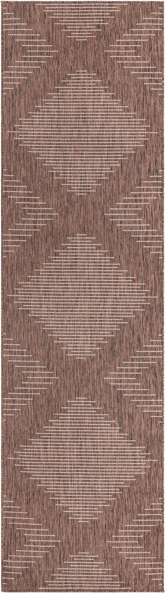 2' 7 x 12' Harlow · Diamond Outdoor Rug, brown