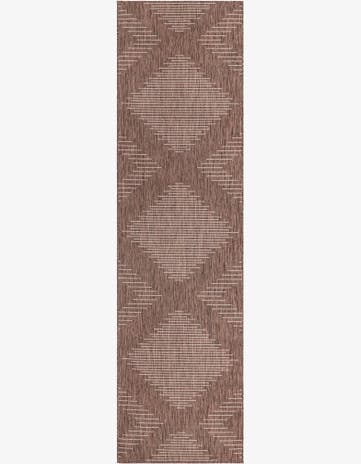 2' 7 x 12' Harlow · Diamond Outdoor Rug, brown