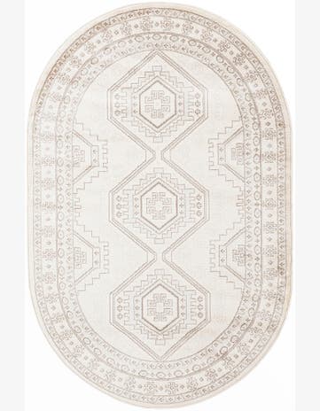 Harmon · Border rug, ivory