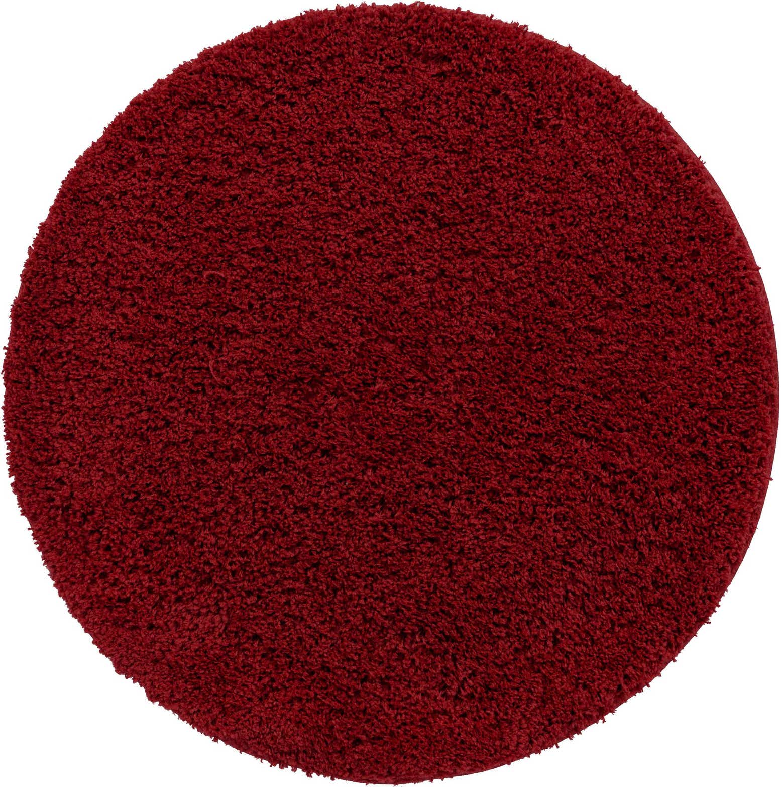 7' x 7' Hartwell · Solid shag rug, cherry red
