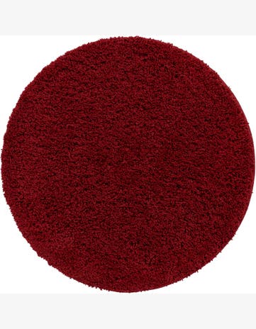 7' x 7' Hartwell · Solid shag rug, cherry red