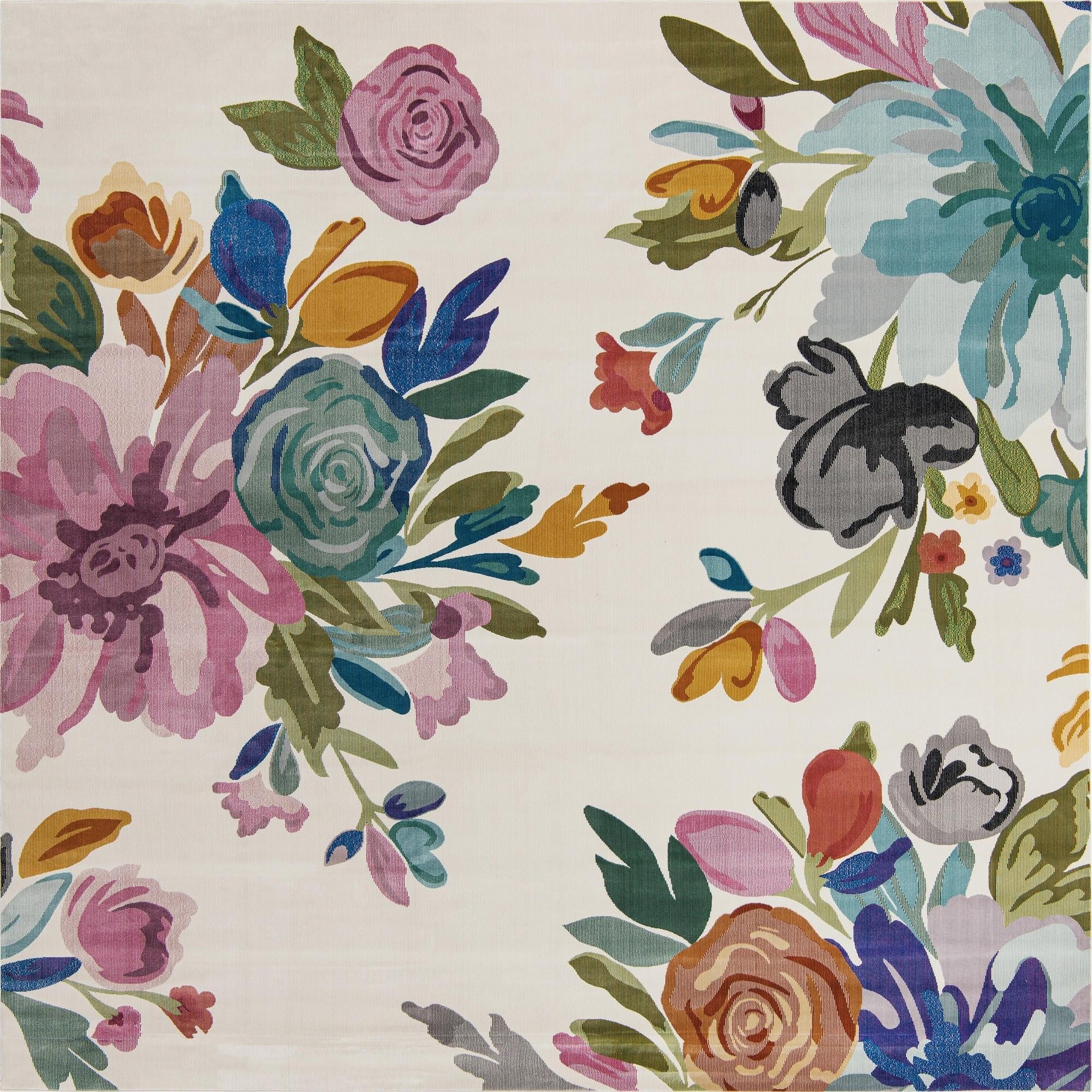 Hastings · Floral / botanical rug, ivory