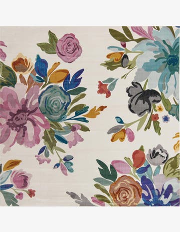 Hastings · Floral / botanical rug, ivory
