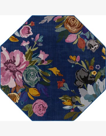 Hastings · Floral rug, blue and multicolor