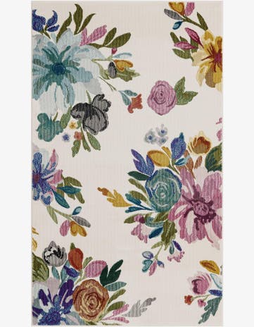 Hastings · Floral / botanical rug, ivory