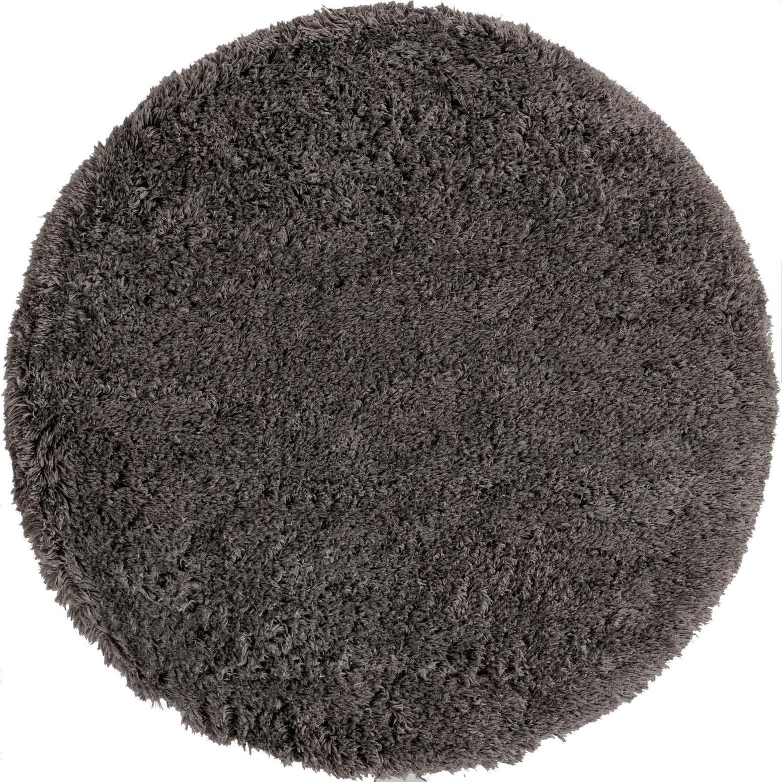 7' 10 x 7' 10 Hawksley · Solid shag rug, slate grey