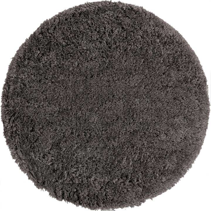 7' 10 x 7' 10 Hawksley · Solid shag rug, slate grey