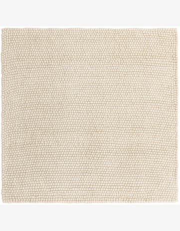 Hawthorne · Solid bobble Wool Rug, ivory