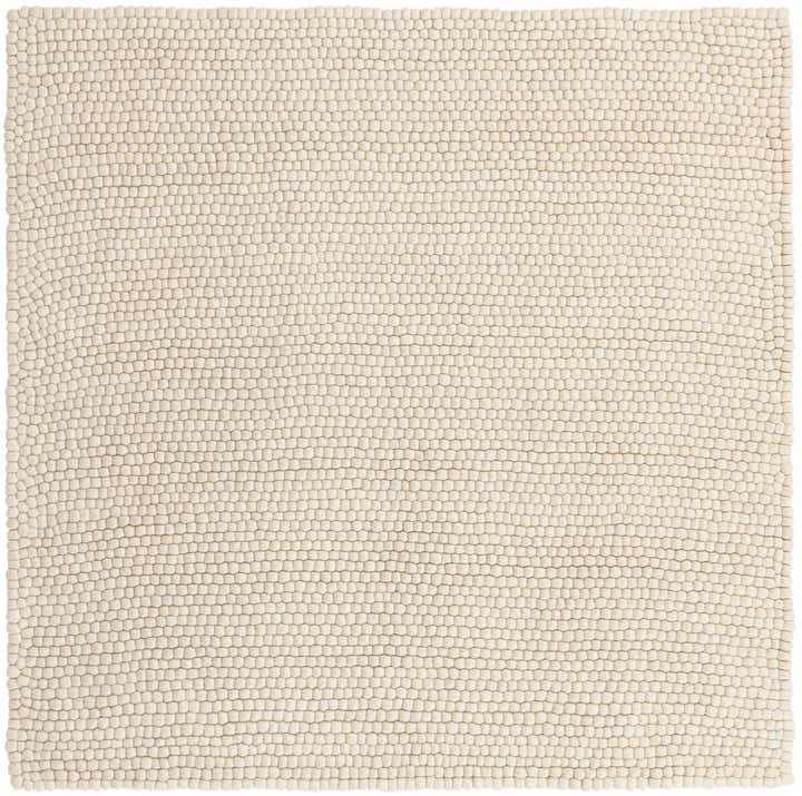 7' 10 x 7' 10 Hawthorne · Solid bobble Wool Rug, ivory