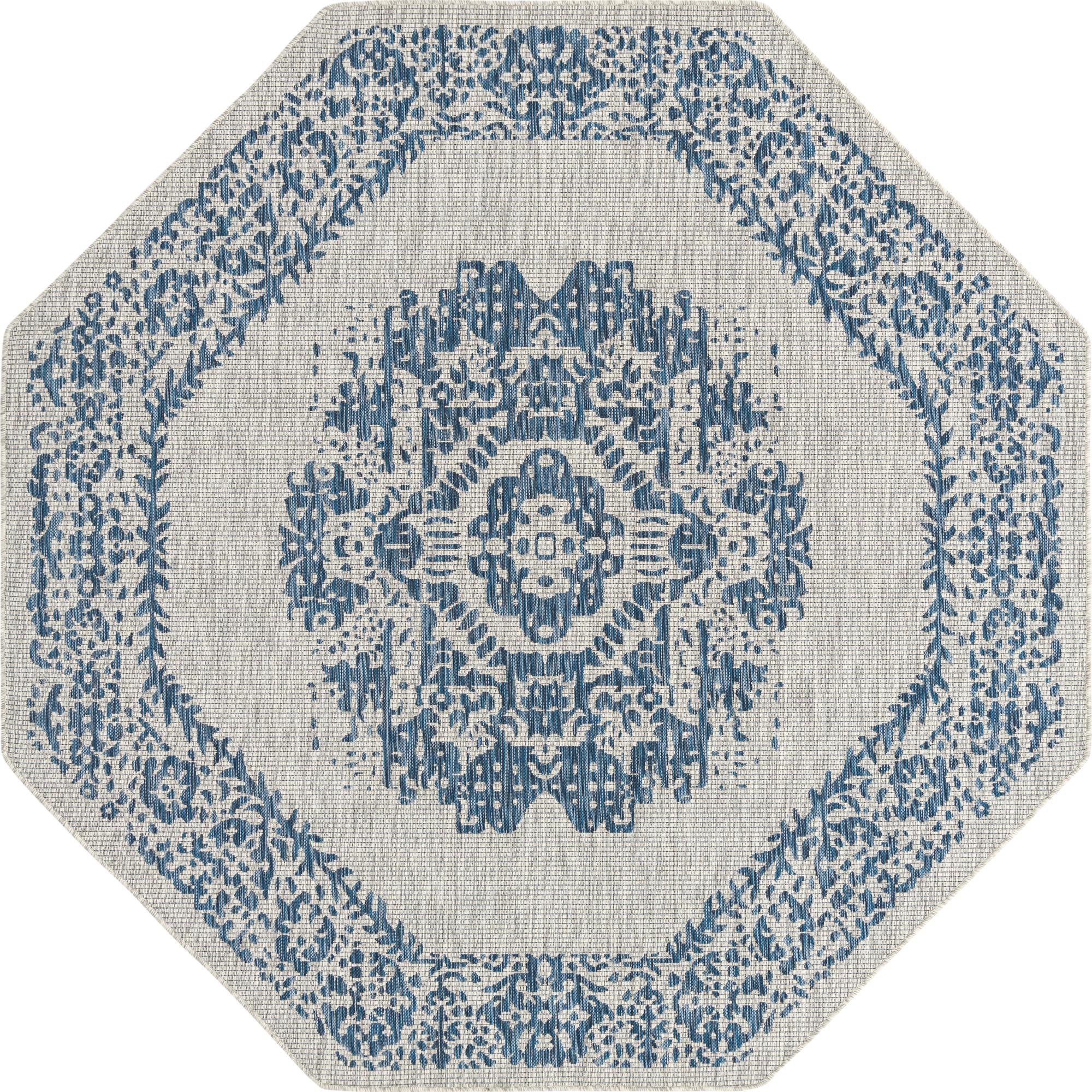 Hayden · Border Outdoor Rug, blue