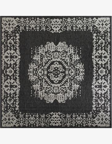 Hayden · Border Outdoor Rug, charcoal