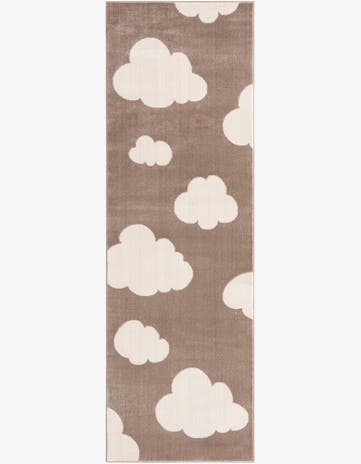 Hazelnut Beige Whimsy Kids Runner Rug