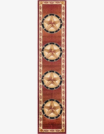 Heather · Border rug, red