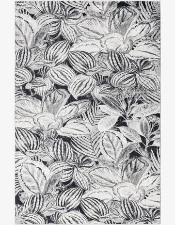 4' x 6' Herrick · Floral / botanical rug, charcoal