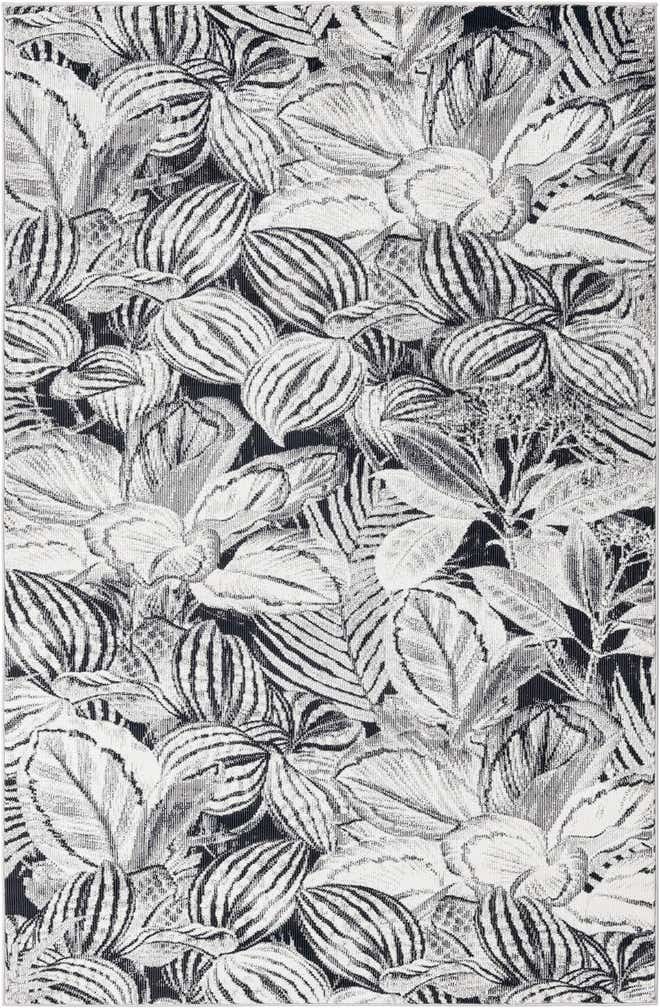 4' x 6' Herrick · Floral / botanical rug, charcoal