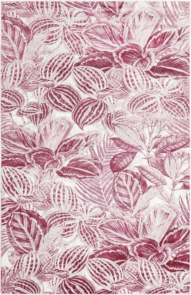 5' 3 x 7' 10 Herrick · Floral / botanical rug, fuschia