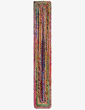1' 2 x 8' Heywood · Striped Chindi Rug, multi
