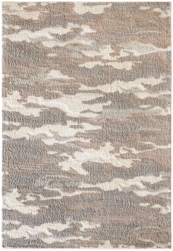 5' x 8' Higgins · Abstract Shag Rug, cloud gray