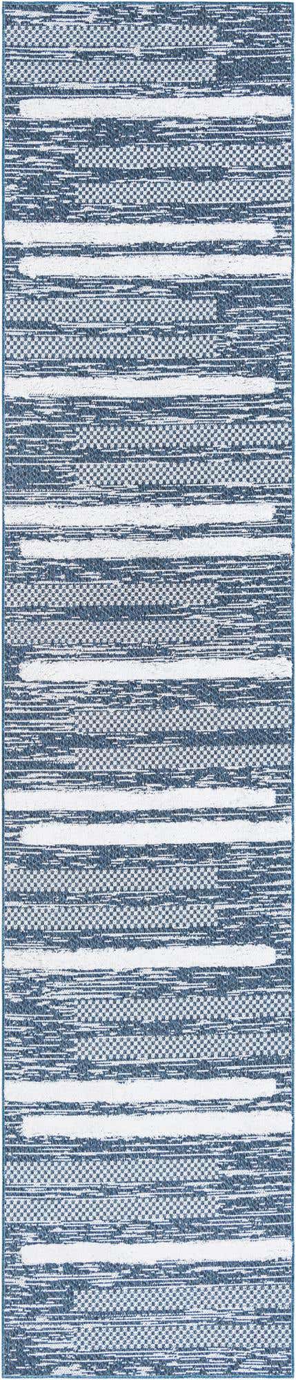 2' 7 x 12' Hornsby · Abstract rug, navy blue