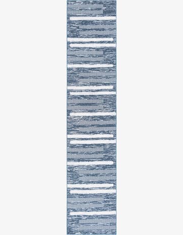 2' 7 x 12' Hornsby · Abstract rug, navy blue