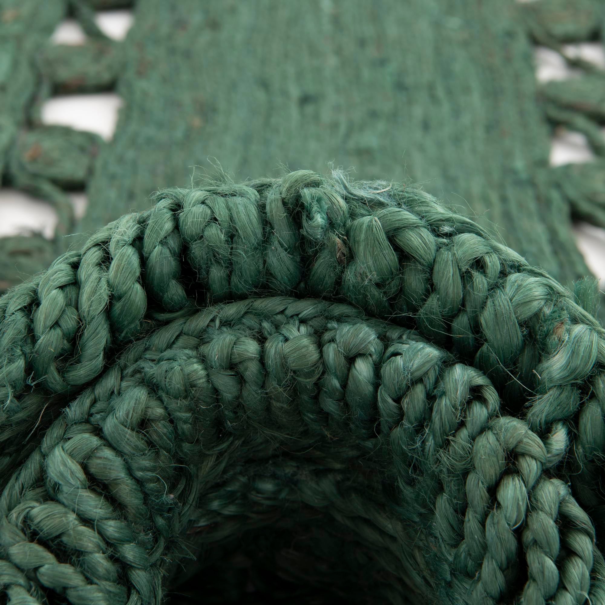 5' 1 x 8' Handmade Braided Jute Oval Rug