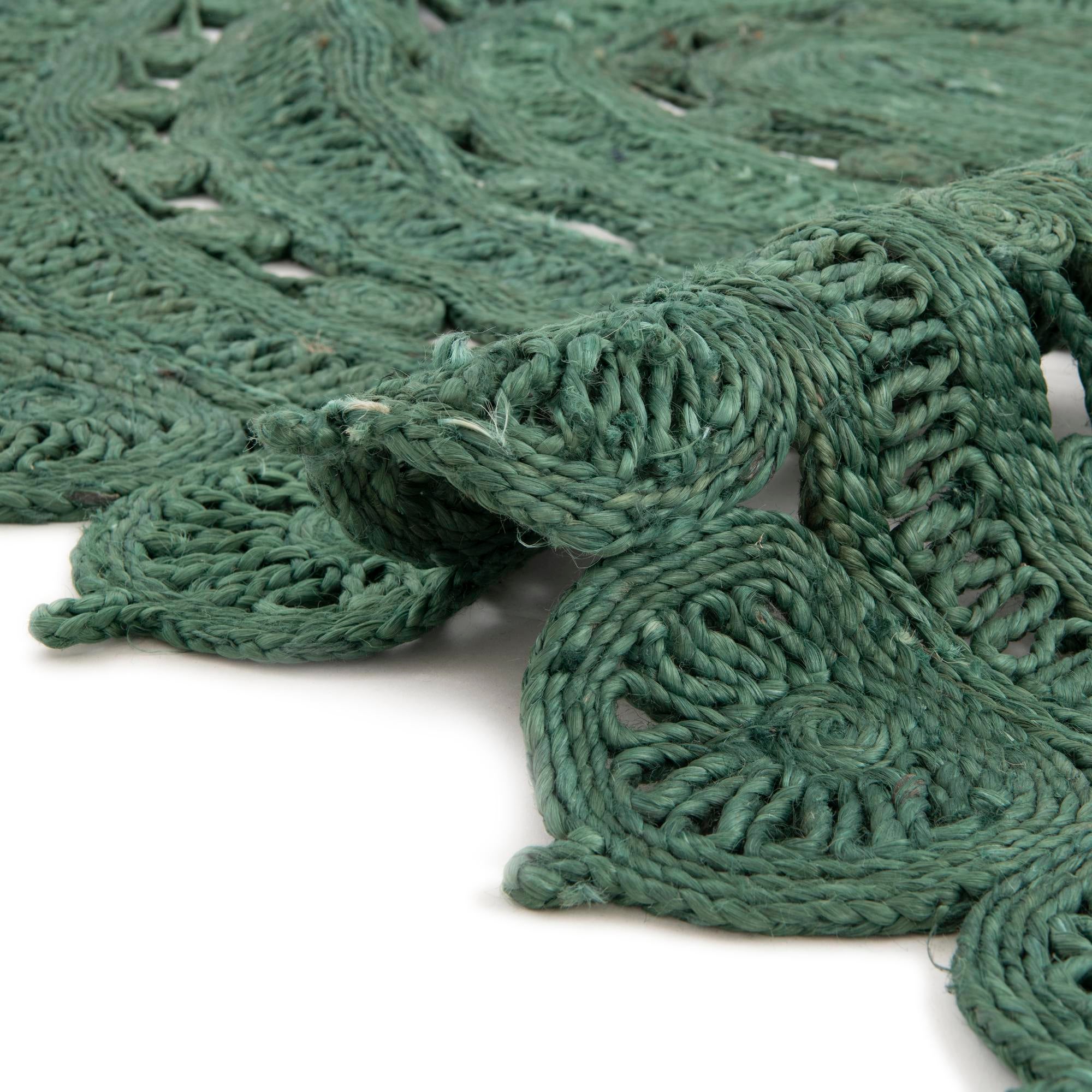 5' 1 x 8' Handmade Braided Jute Oval Rug