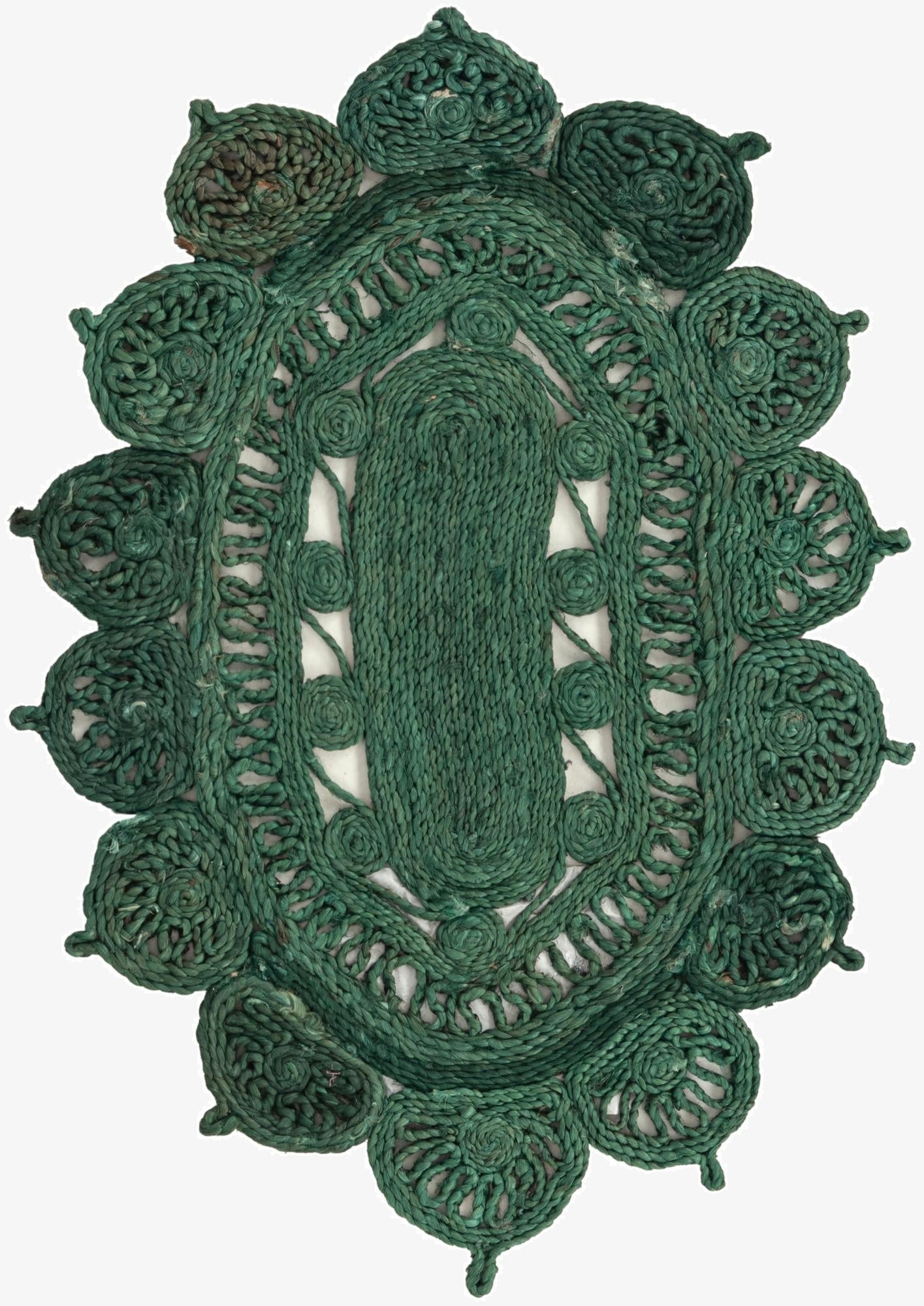 60cm x 95cm  Hand Braided Jute Óvalo Alfombra