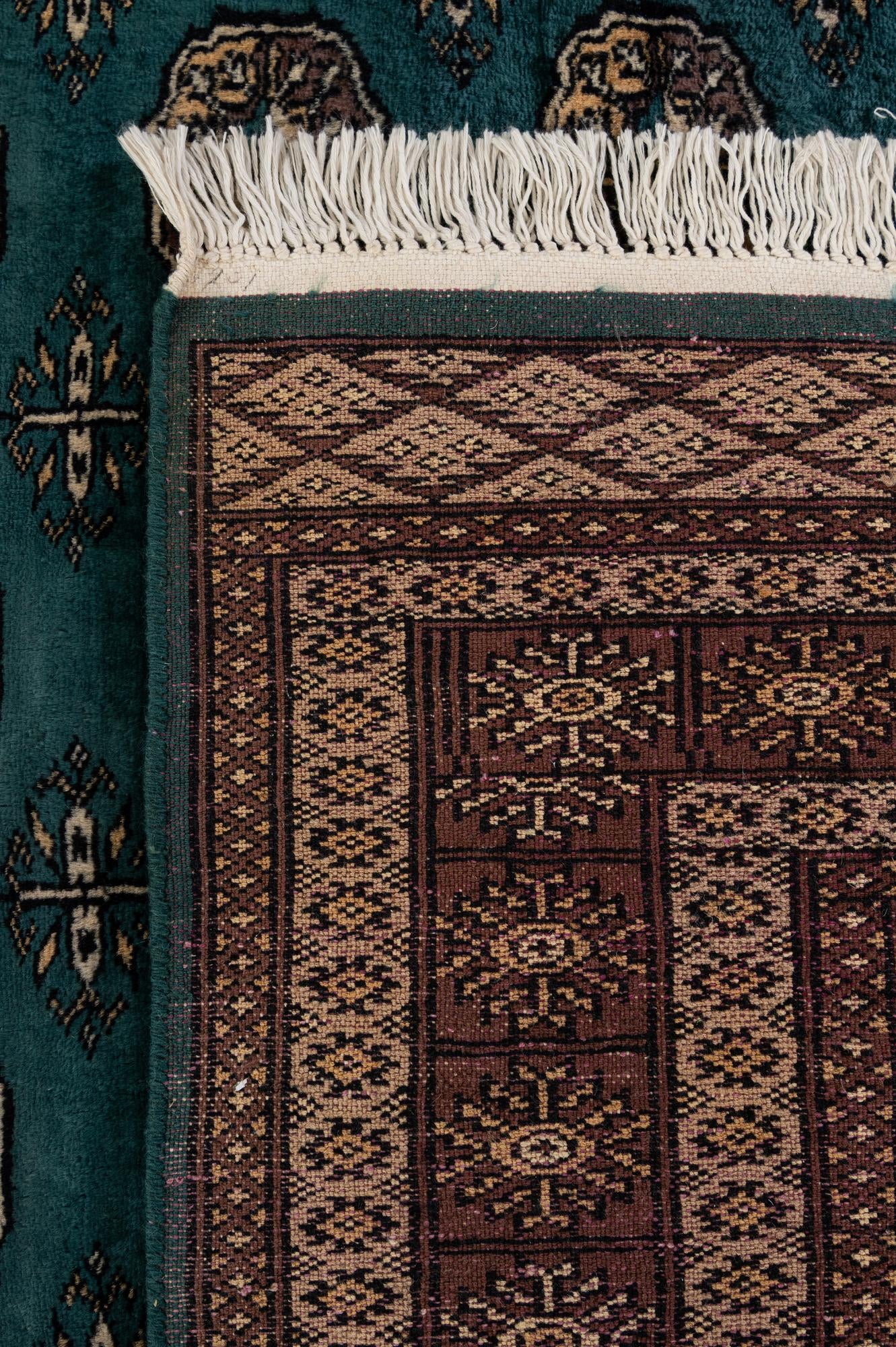 4' 2 x 6' 1 Hand Knotted Bokhara Oriental Wool Rug