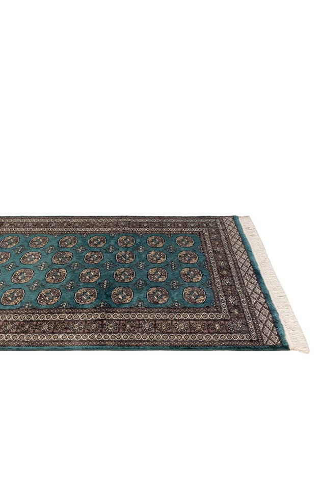 Detail image of 4' 2 x 6' 1 Hand Knotted Bokhara Oriental Wool Rug