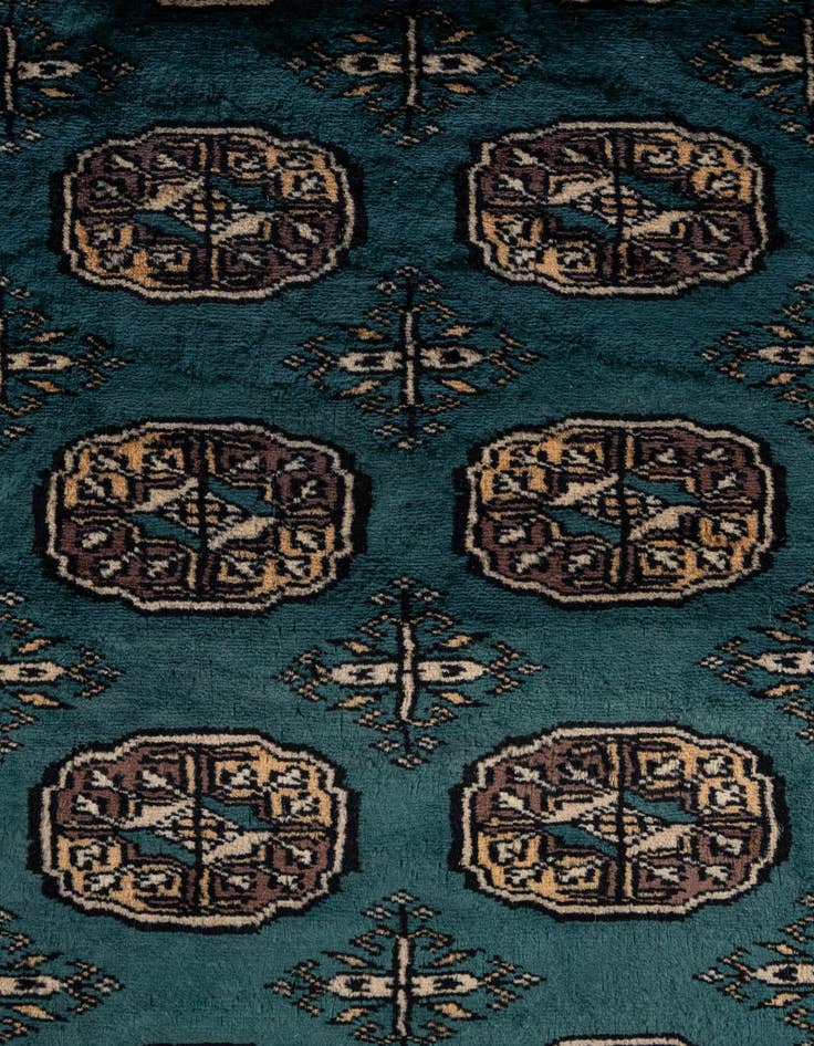 Detail image of 4' 2 x 6' 1  Hand Knotted Bokhara Oriental Wool Rug