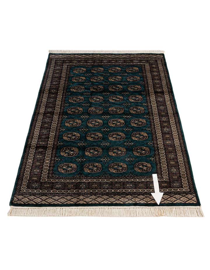 4' 2 x 6' 1 Hand Knotted Bokhara Oriental Wool Rug