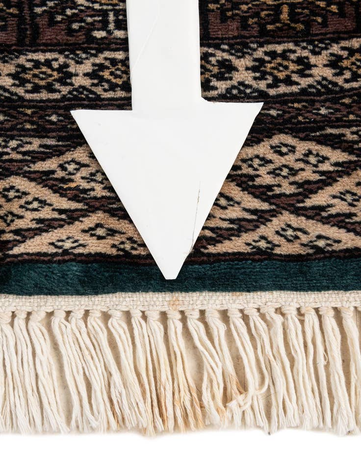 Detail image of 4' 2 x 6' 1  Hand Knotted Bokhara Oriental Wool Rug