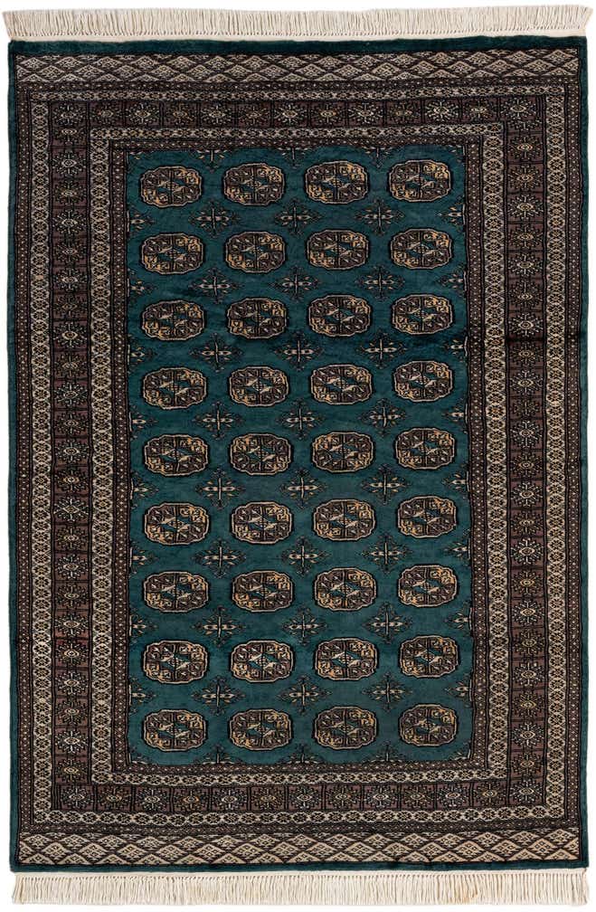 4' 2 x 6' 1 Hand Knotted Bokhara Oriental Wool Rug