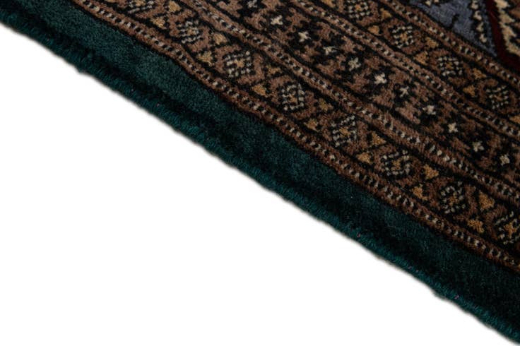 Detail image of 6' 3 x 9' 8 Hand Knotted Bokhara Oriental Wool Rug